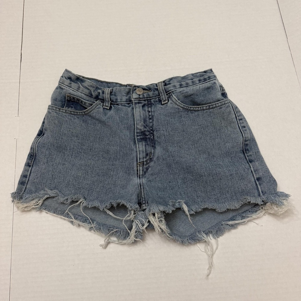 Vintage Guess Jeans Shorts Womens 29 Blue Denim Cutoff Frayed 1050RG High Rise